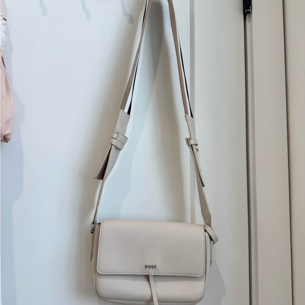 BOSS Cream Crossbody Bag